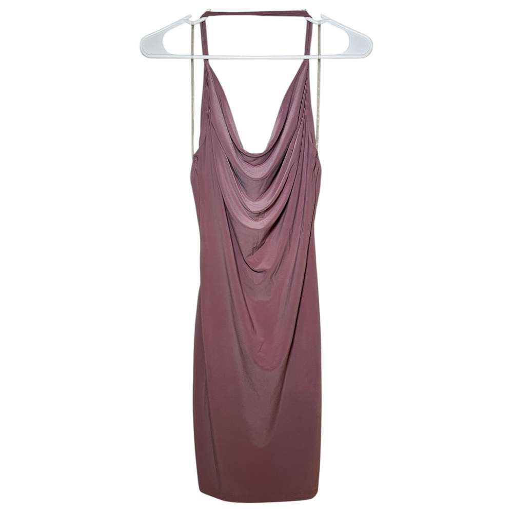 E.L.H. Studio Cowl Neck Dusty Rose Dress Md